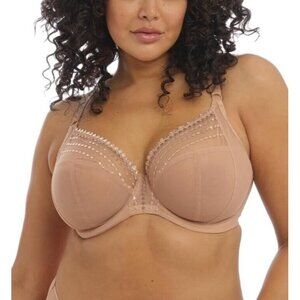 Elomi Matilda Semi Sheer UW Plunge Bra EL8900 Cafe Au Lait Size US 34M